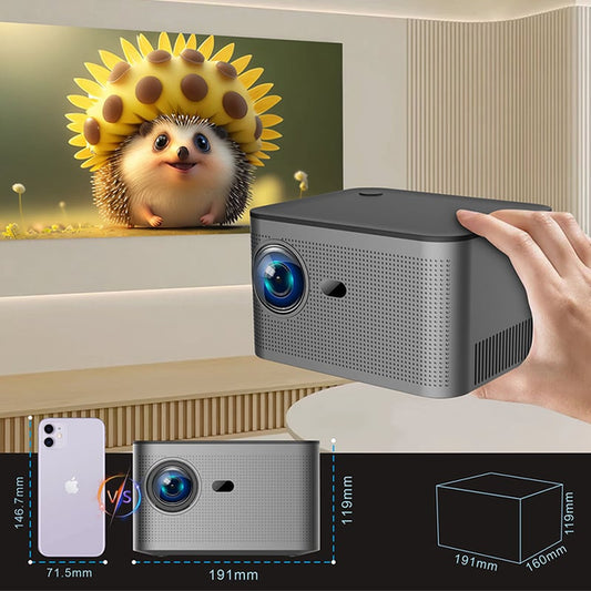 4K Smart LED Projector – Home Theater with Wireless Connectivity
