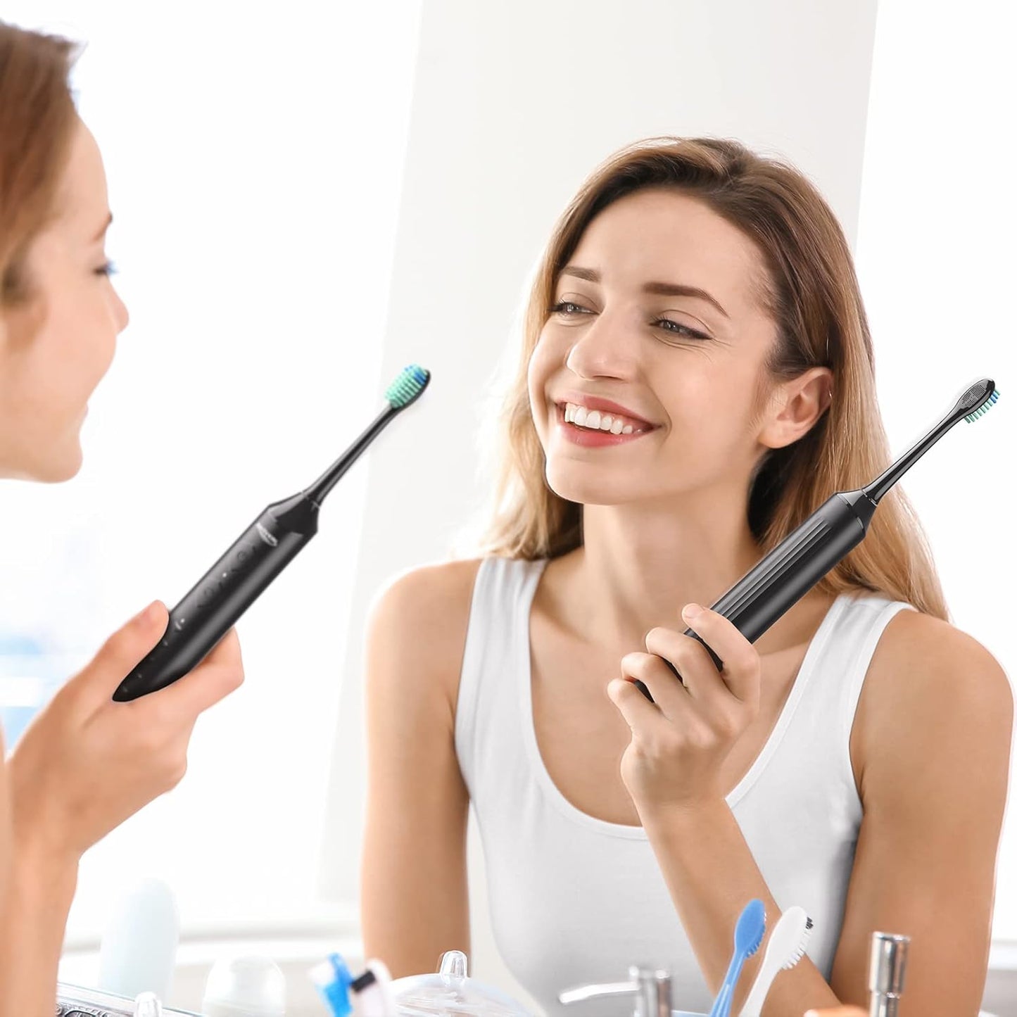 BAOVERI D32 Ultrasonic Electric Toothbrush – 5 Modes, Rechargeable