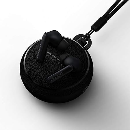 PaMu Portable Wireless Earbuds with Leather Charging Case