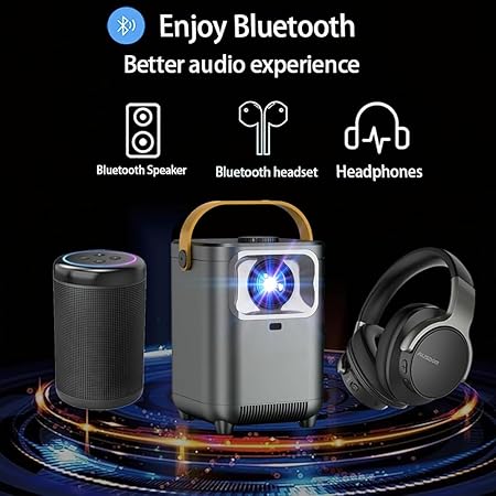 Smart Android 11 Projector – 8K Video Decoding, Dual WiFi & HDR10+