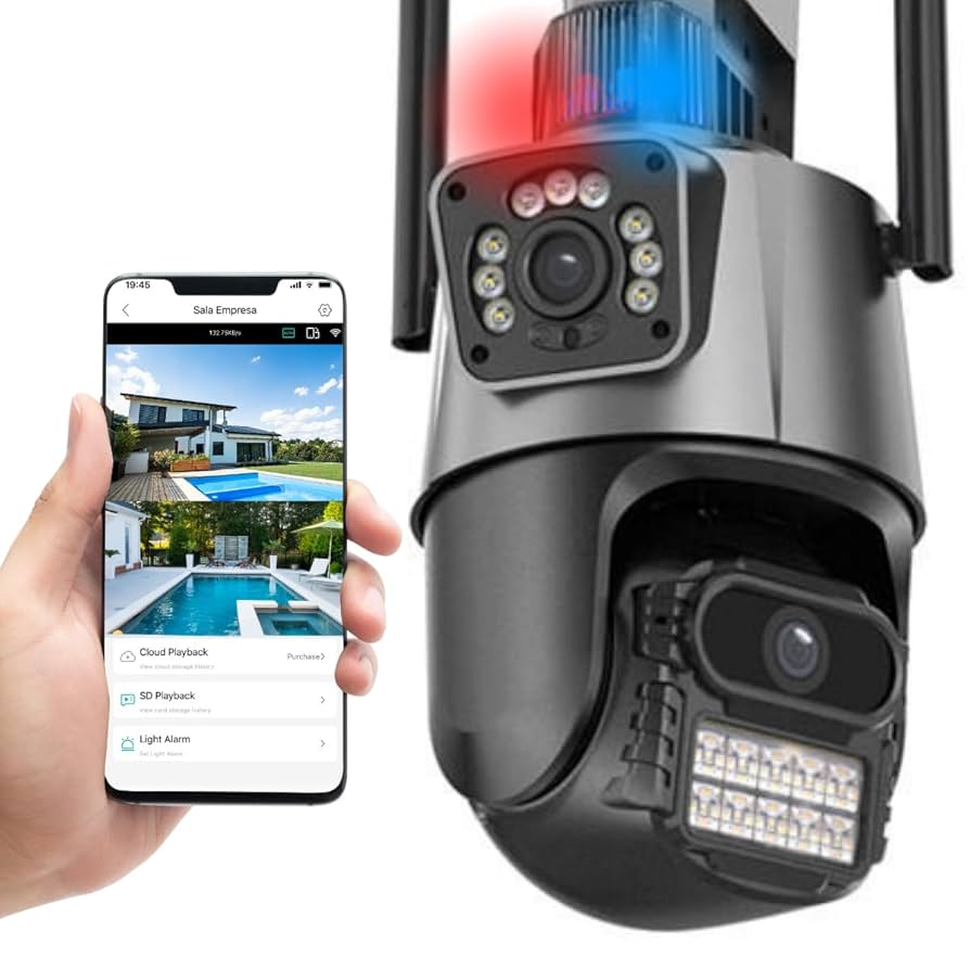 Dual Sensor PTZ WiFi Security Camera – Model A