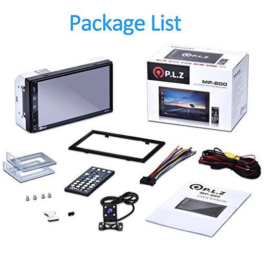 P.L.Z MP-800 Car Multimedia Stereo System with HD Reverse Camera