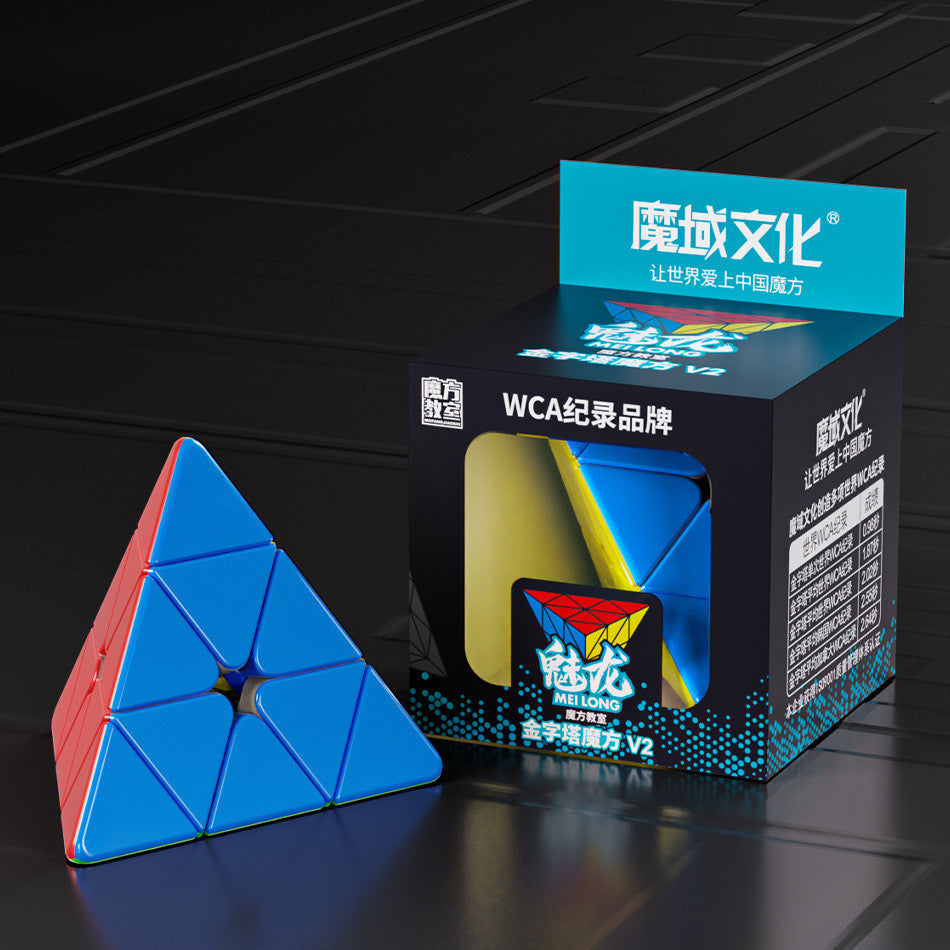 Meilong Pyraminx V2 – High-Speed Pyramid Cube Puzzle (WCA Certified)