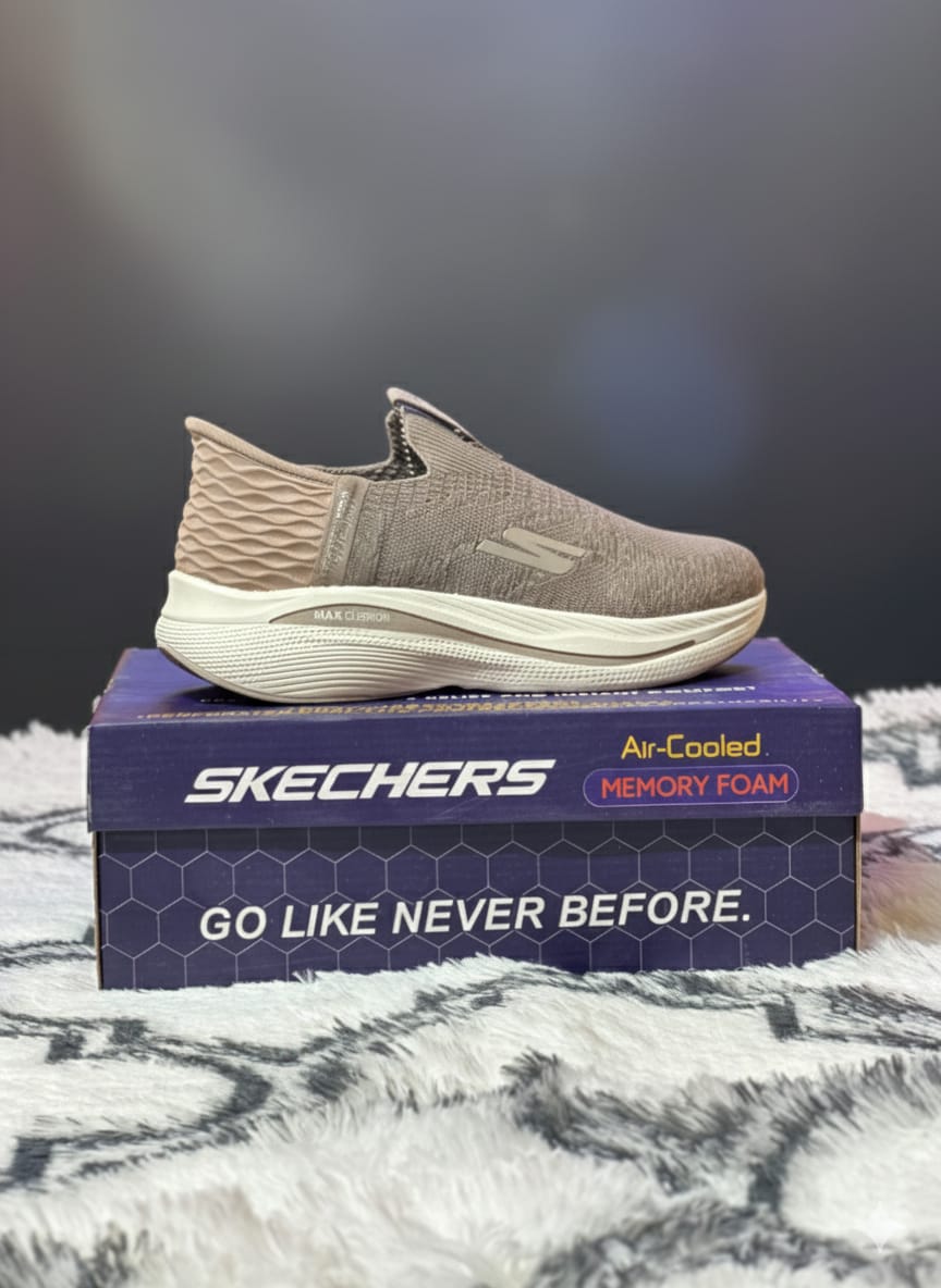 Charcoal Grey Slip-On Knit Trainer with Max Cushion Midsole