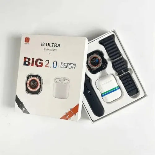 i8 Ultra Smartwatch with Earphones (BIG 2.0 Infinite Display