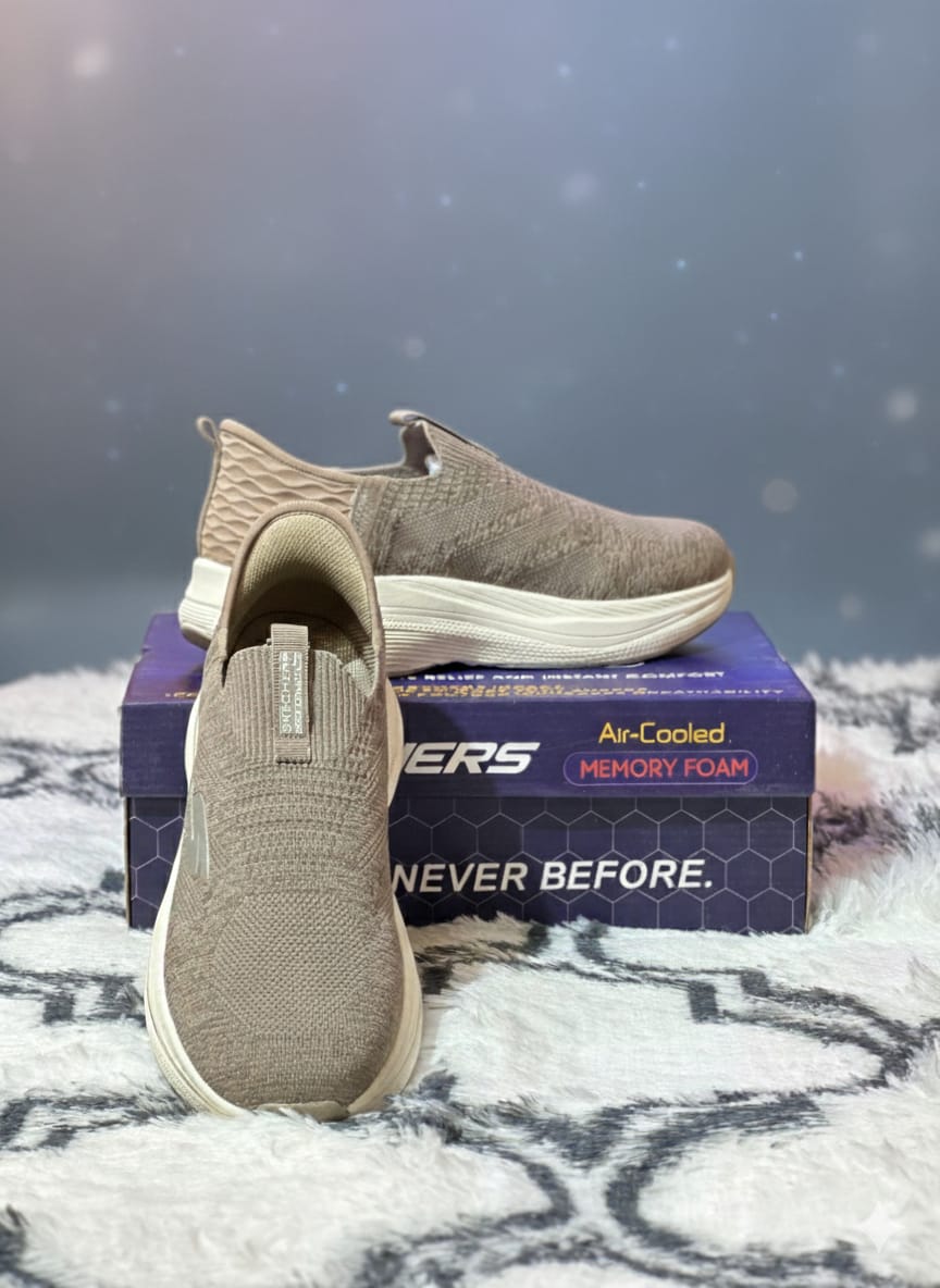 Charcoal Grey Slip-On Knit Trainer with Max Cushion Midsole