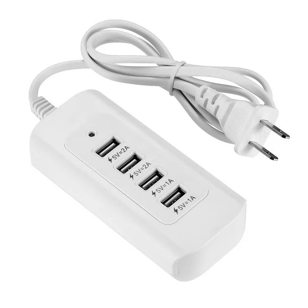 4-in-1 USB Fast Charger – Multi-Port Wall Adapter (5V/2A & 5V/1A)