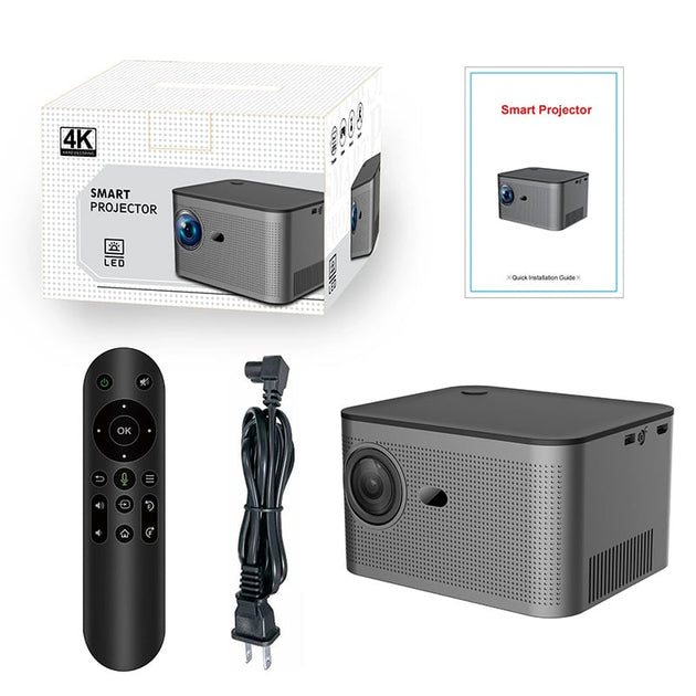 4K Smart LED Projector – Home Theater with Wireless Connectivity