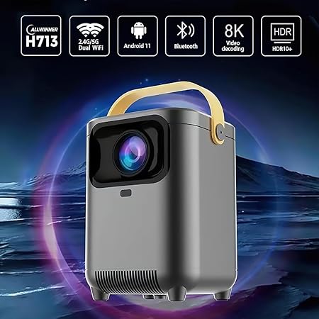 Smart Android 11 Projector – 8K Video Decoding, Dual WiFi & HDR10+