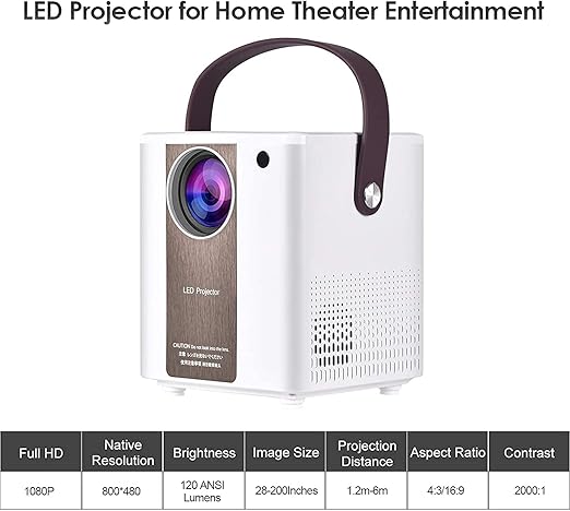 LED Home Theater Projector – Portable Full HD Entertainment Projector