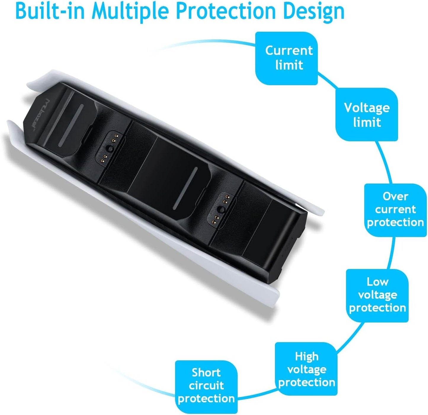 Dual Controller Charging Dock – Slot Contact Charging for Easy Alignment