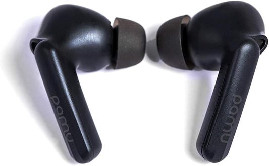 PaMu Portable Wireless Earbuds with Leather Charging Case