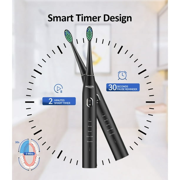 Rechargeable Sonic Electric Toothbrush – 5 Modes for Deep Cleaning, Whitening &amp; Gum Care