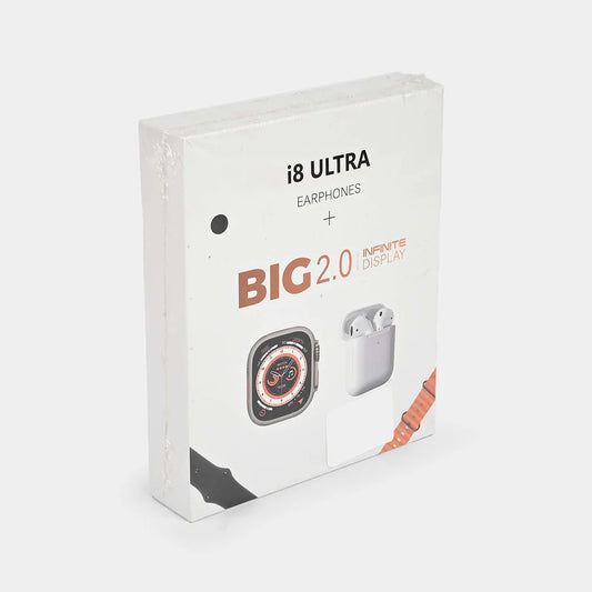 i8 Ultra Smartwatch with Earphones (BIG 2.0 Infinite Display