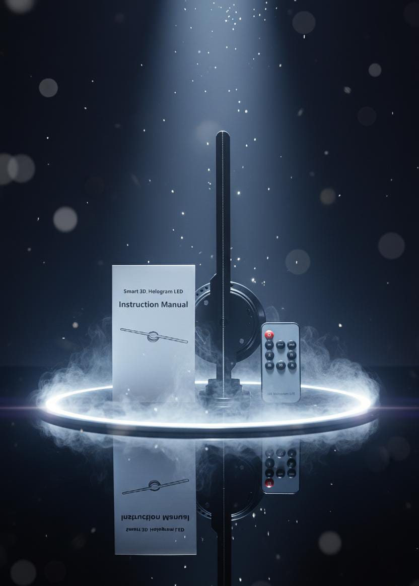 Hologram led fan in 3D resolution.