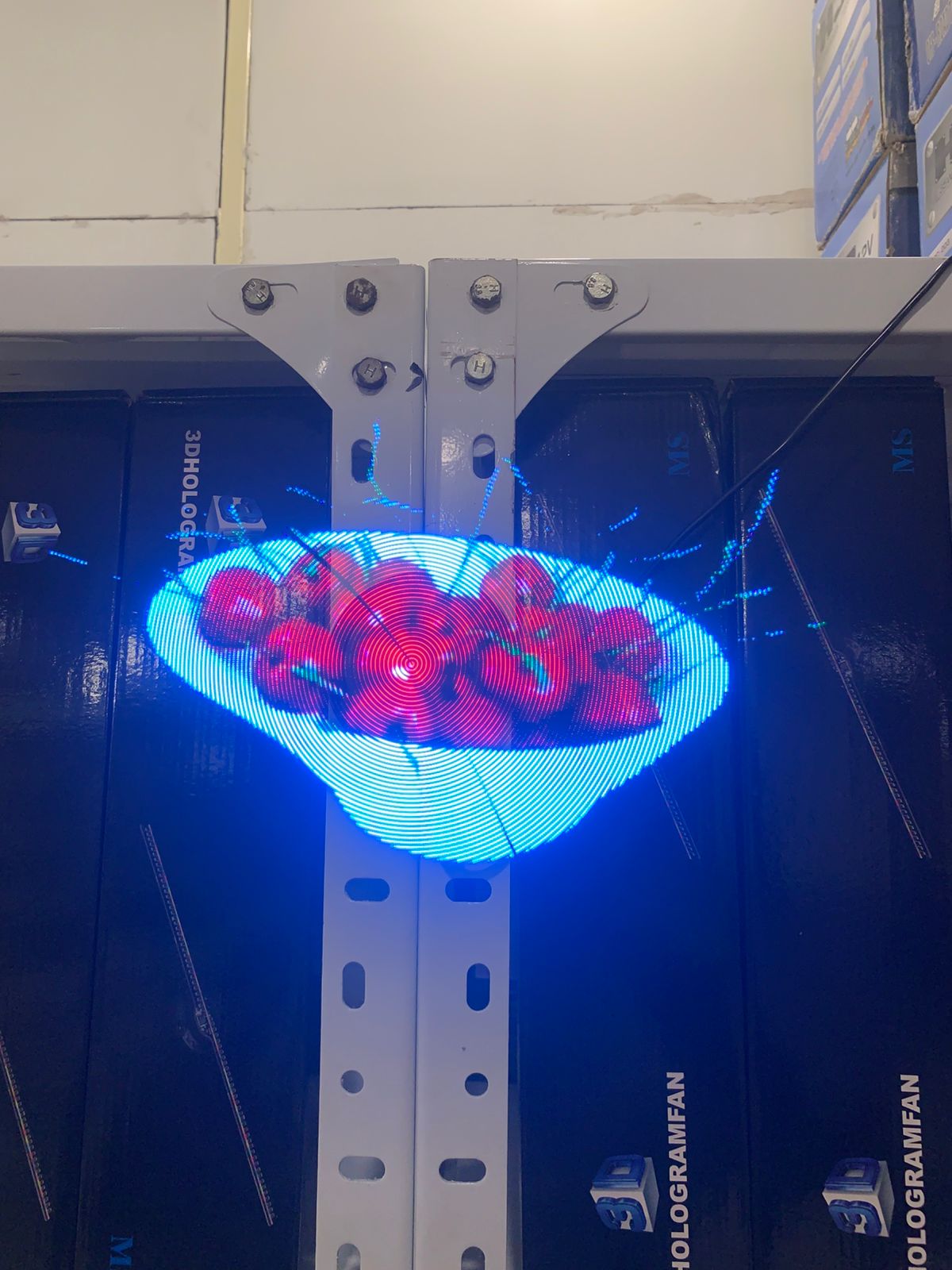 Hologram led fan in 3D resolution.