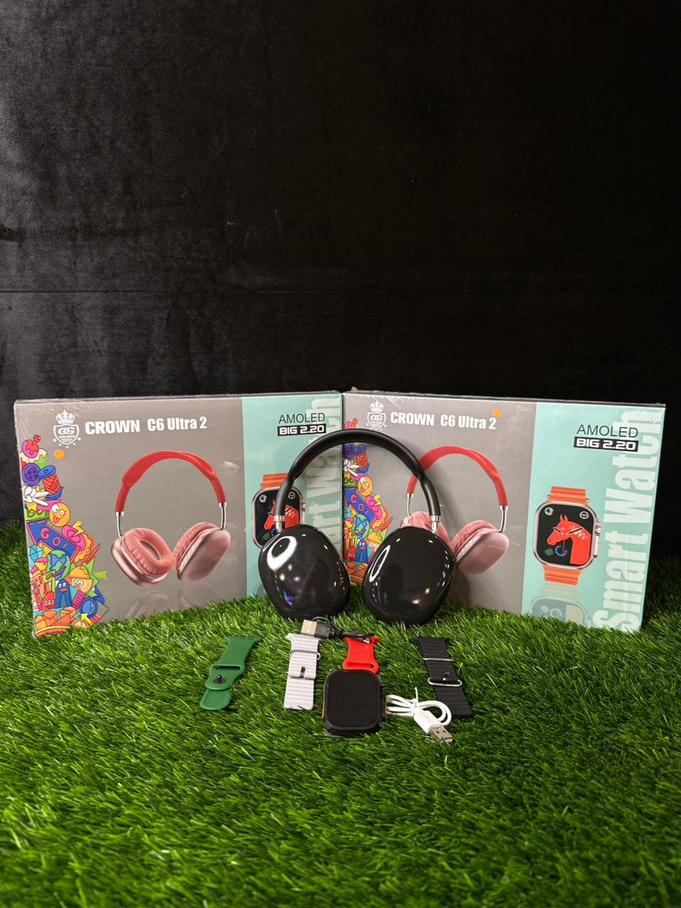 Crown C6 ultra 2. \ CROWN C6 Ultra 2 AMOLED Smartwatch & Headphone Bundle