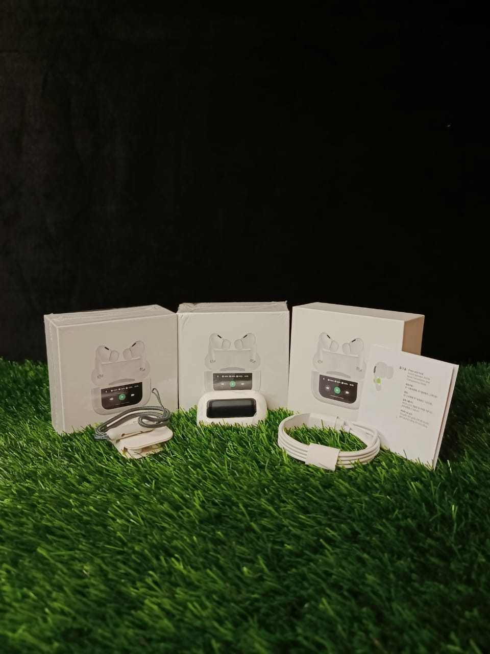 White ANC TWS Earbuds with Digital Display Charging Case & Premium Sound