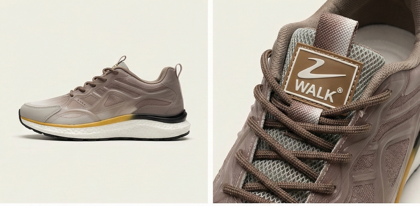 Modern Brown and Grey Tonal Design Running Style Sneakers