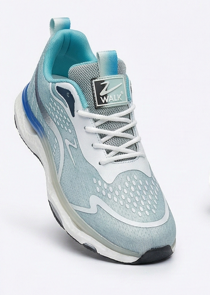 Men's Light Blue Mesh Performance Running Shoe