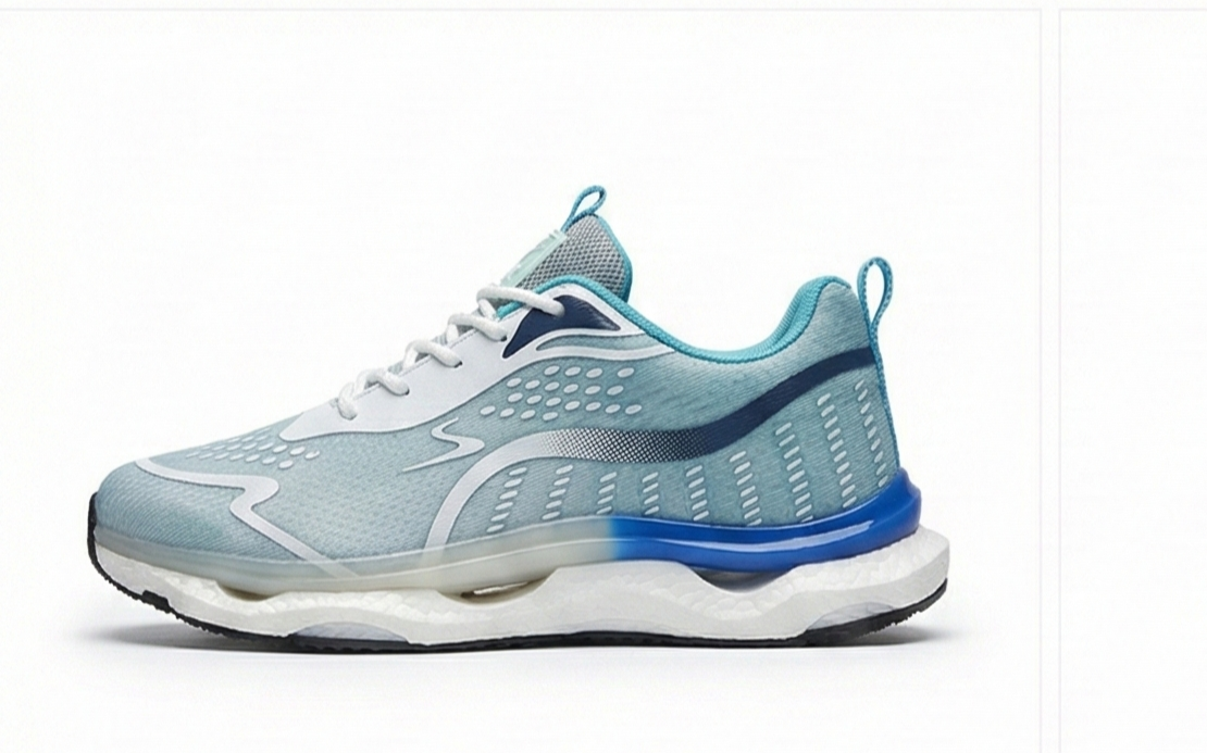 Men's Light Blue Mesh Performance Running Shoe