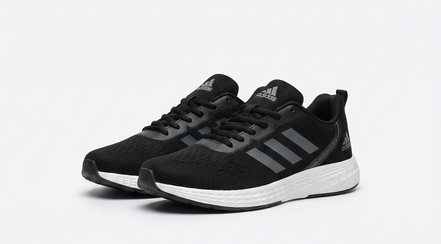 Adidas Black Mesh Performance Running and Everyday Versatile Sneakers