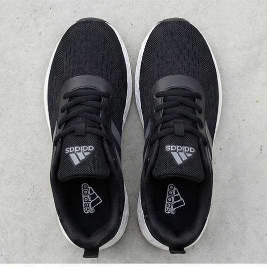 Adidas Black Mesh Performance Running and Everyday Versatile Sneakers