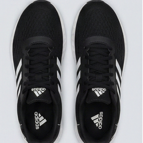 Adidas | Essential Lightweight Running & Casual Trainer for Men/Women | Black with White Stripes