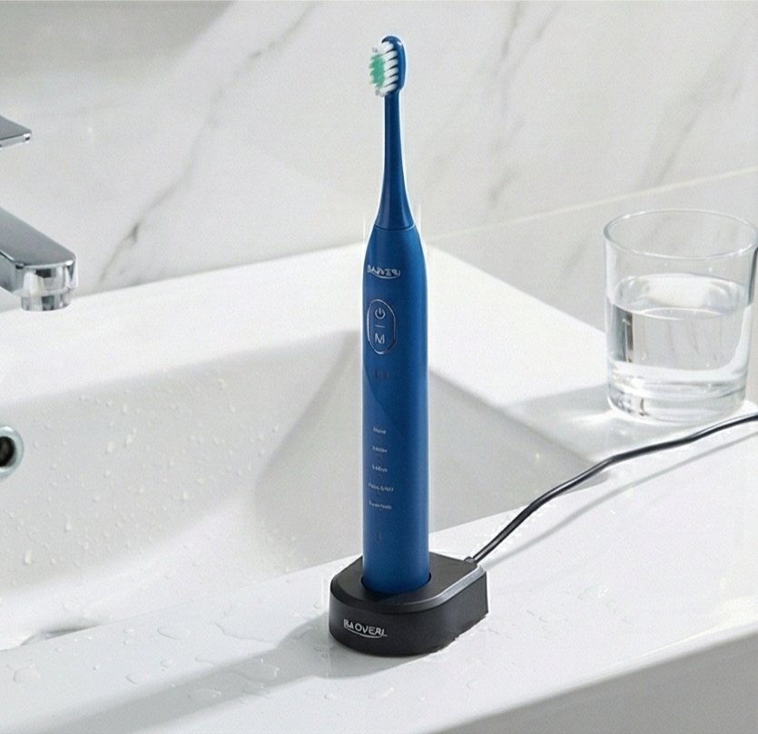 BAOVERI Professional Sonic Electric Toothbrush with 5 Cleaning Modes & 8 Replacement Heads
