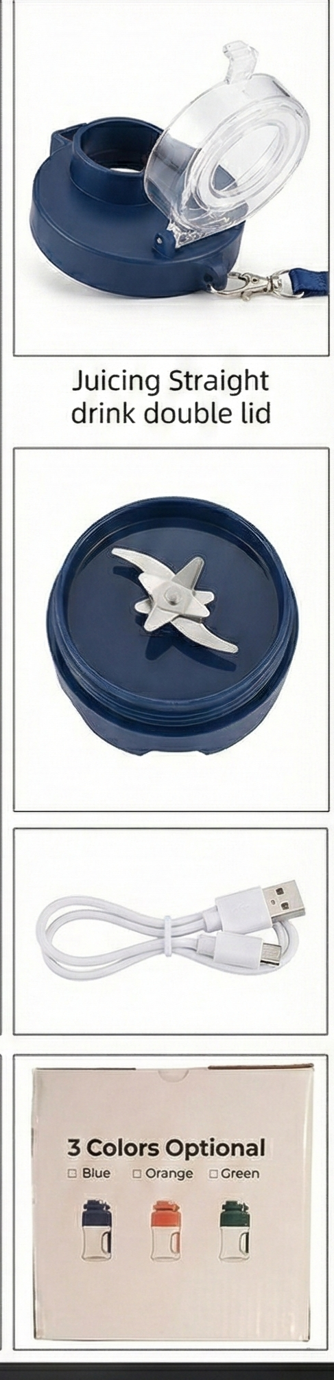 Portable Sports Juicer & Rechargeable Personal Blender Bottle