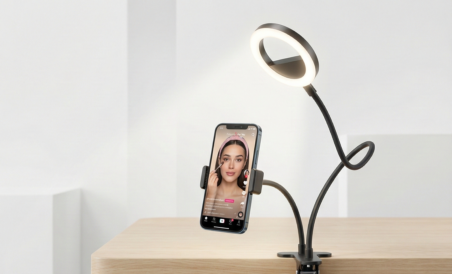 💡 Professional 2-in-1 Ring Light & Smartphone Mount