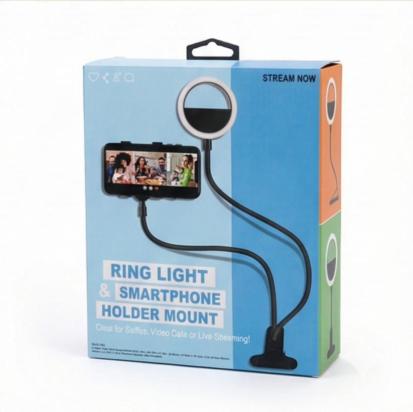💡 Professional 2-in-1 Ring Light & Smartphone Mount