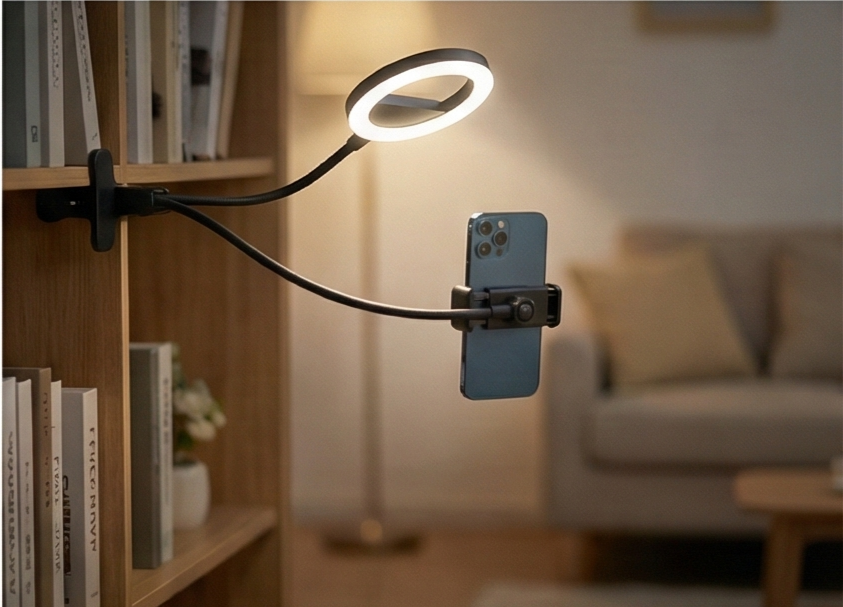 💡 Professional 2-in-1 Ring Light & Smartphone Mount