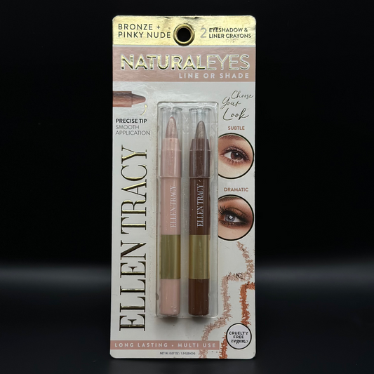 ✨ Ellen Tracy Natural Eyes: 2-Piece Eyeshadow & Liner Set
