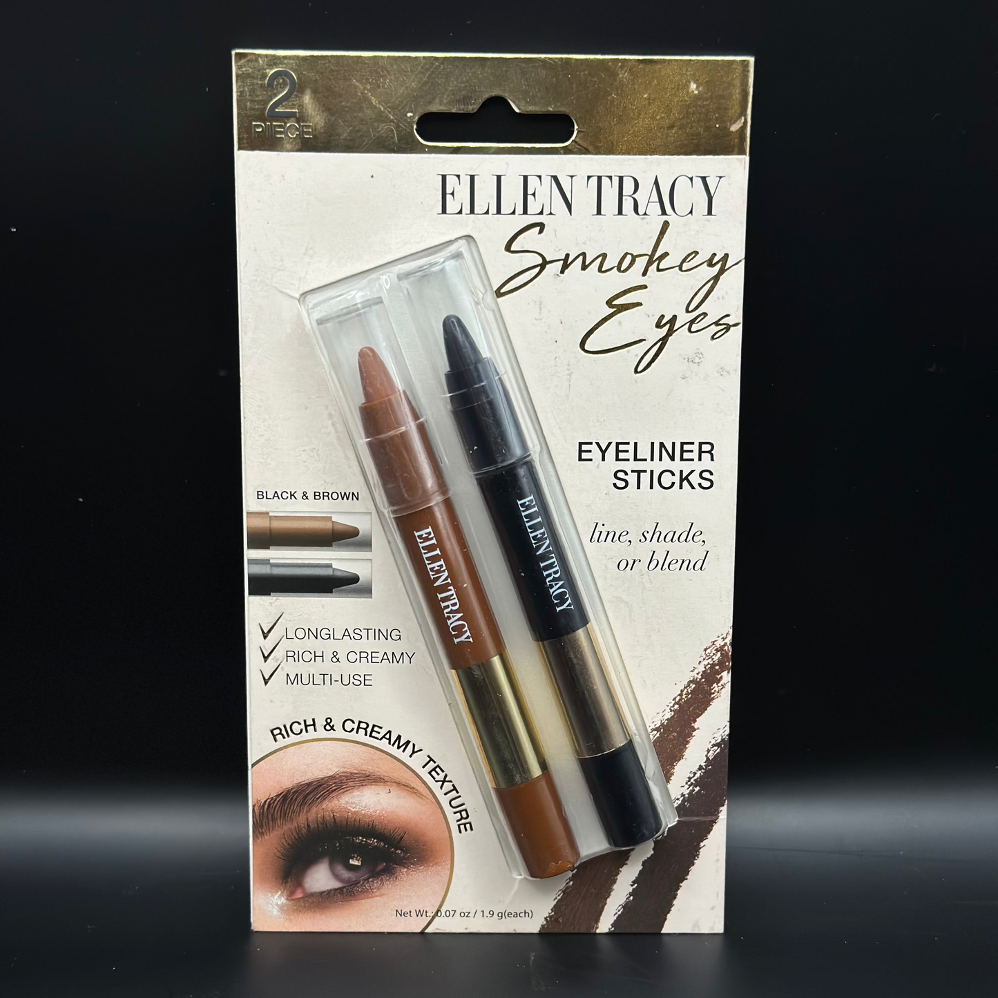 👁️ Ellen Tracy Smokey Eyes Eyeliner Duo