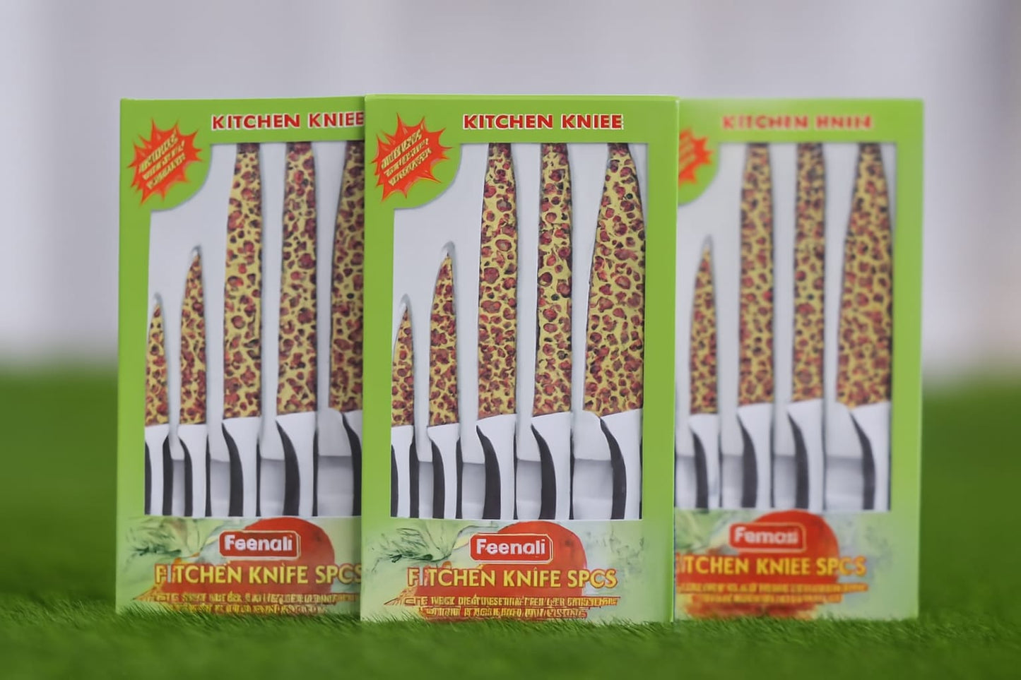 FISSMAN Leopard Print Kitchen Knife Set – 5PCS
