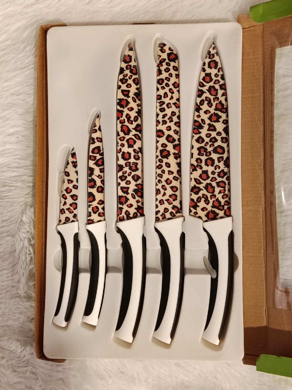 FISSMAN Leopard Print Kitchen Knife Set – 5PCS