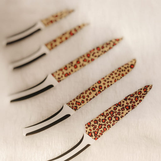 FISSMAN Leopard Print Kitchen Knife Set – 5PCS