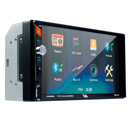 XVM296BT-v2 – 7-Inch Car Stereo Touchscreen Multimedia Player with Bluetooth, USB, SD & Camera Support