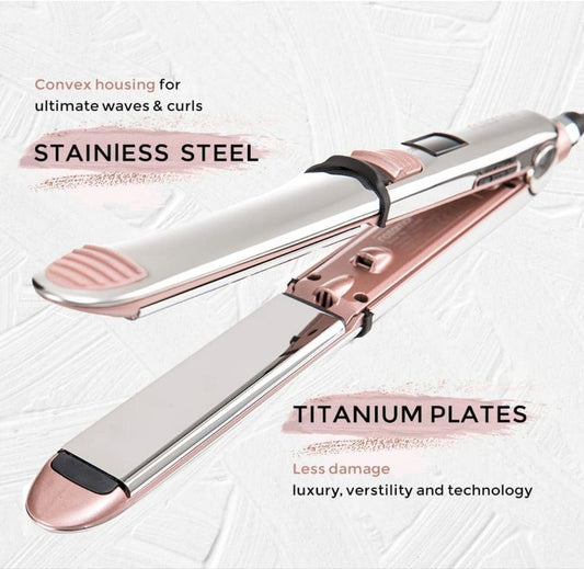 Professional Hair Straightener with Titanium Plates