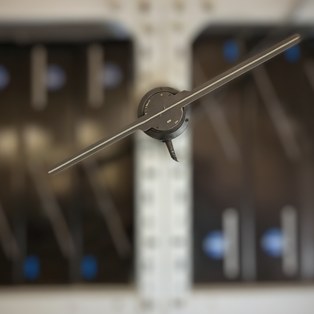 Hologram led fan in 3D resolution.